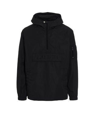 Chaqueta cortavientos con capucha y logotipo de Lanvin