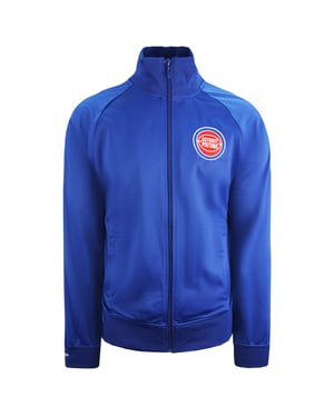 Mitchell & Ness Detroit Pistons Mens Blue Track Jacket