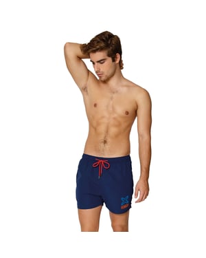 Bañador Corto con forro interior de rejilla MUHARBOURNAVY01 hombre