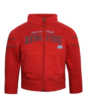 Nike Athletic Niño Sudadera Cardigan Rojo 491538 611 - Pequeño