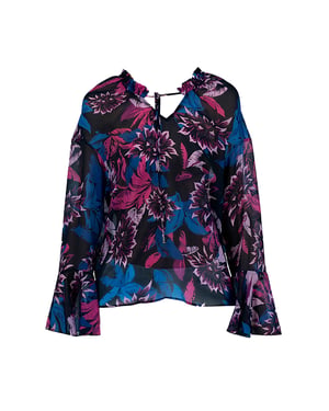 Patrizia Pepe Blusa de mujer azul, multicolor, Violeta