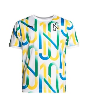 Puma x Neymar Jr. Camiseta de niños multicolores de la tripulación de manga corta Camiseta 605569 05