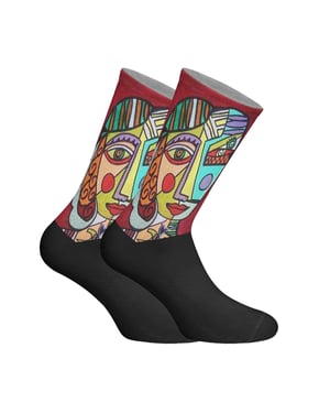 Calcetines de caña larga estampados elásticos unisex