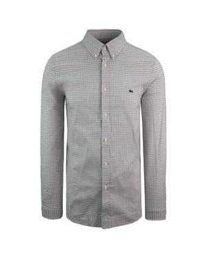 Lacoste Stretch Slim Fit Camisa gris para hombres
