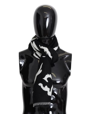 Bufanda Unisex de Lana en Negro y Blanco de Givenchy, Caliente para Invierno, Chal para Hombre