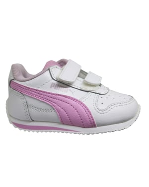 Puma Fieldsprint Cuero Hook & Loop Niños Blanco Bajo Niños Entrenadores 354597 52