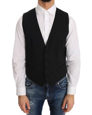 Chaleco de lana y seda negro de Dolce & Gabbana