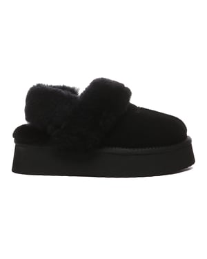EVER AU Mujer Pantuflas De Piel Con Dos Correas Removibles - Fantail