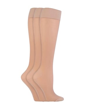 IOMI - Calcetines de vuelo de mujer Multipack de 3 pares - Beige