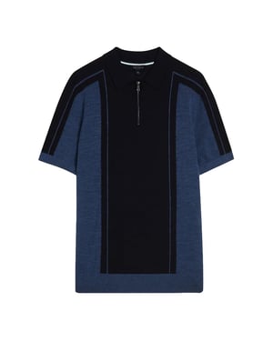 Polo Ted Baker Jesty Hombre Lana Azul Marino