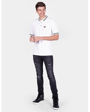Les Hommes Polo LHU Gang Hombre Blanco