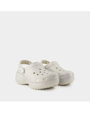 Sandalias clásicas de plataforma con purpurina - Crocs - Sintético - Plata
