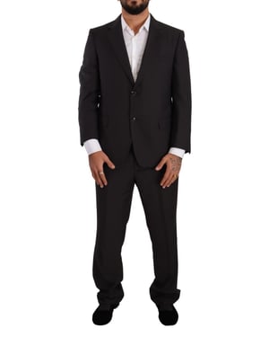 Traje Formal de Hombre de Una Sola Botonadura en Gris Oscuro Domenico Tagliente