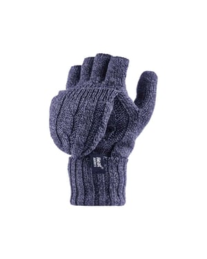 Convertidor térmico de mujer Guantes de punto por cable sin dedos de 2,3 tog