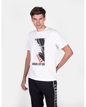 Les Hommes Camiseta Urban Life LHU Hombre Blanco