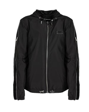 Les Hommes Chaqueta Windbreaker del hombre negro