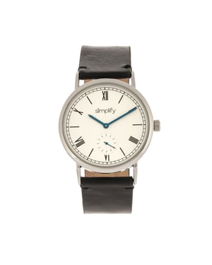 Simplifique el reloj con correa de cuero 5100