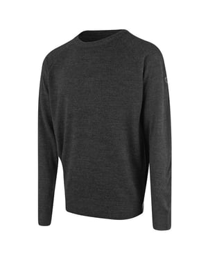 Isla verde raglan para hombre suéter de golf de carbón oscuro