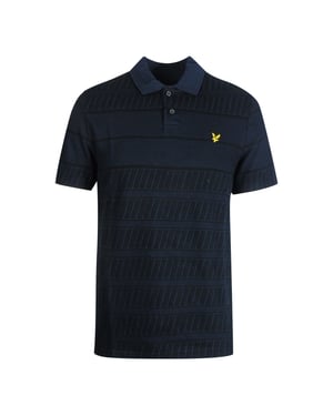 Polo de rejilla azul marino oscuro de Lyle & Scott