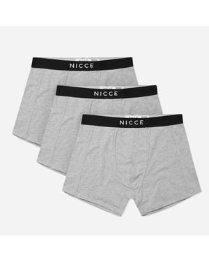 Nicce 3-paquete de 3 paquetes de cintura negra/gris para hombres Alesi Boxer Shorts 0037 K001 0264