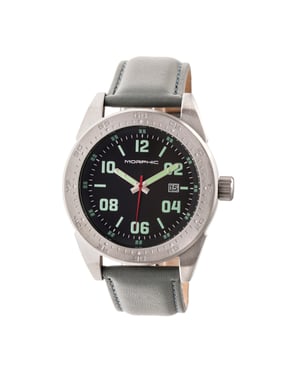 Reloj Morphic serie M63 con correa de cuero y fecha