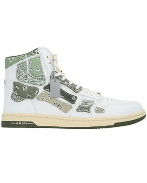 Amiri Bandana Skel Top Zapatillas altas verde oliva