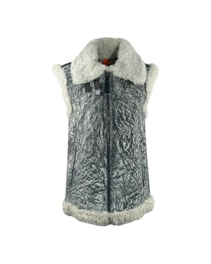 Parajumpers Sax Shearling Nine chaleco de cuero gris