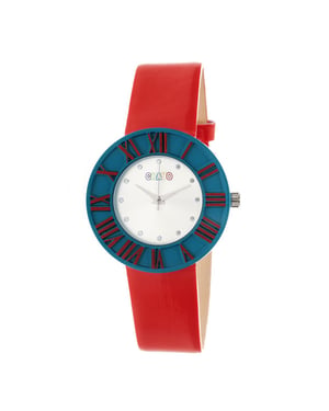 Reloj unisex Crayo Prestige - Verde azulado/rojo