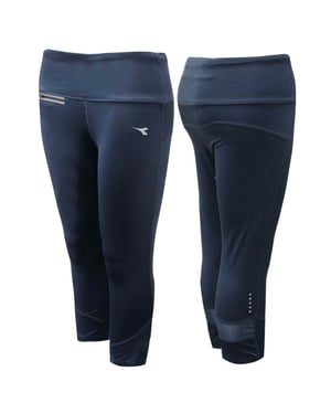 Diadora Womens Navy 6/8 leggings