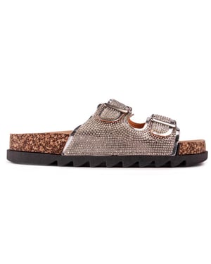 Solesister Cat Wide Fit Footbed Sandalias