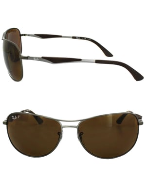 Gafas de sol Ray-Ban 3519 029/83 Gunmetal Marrón polarizadas 59 mm