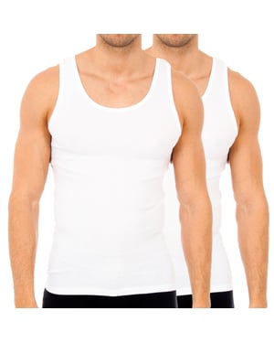 Pack de 2 camisetas interiores de tirantes anchos para hombre AS02300