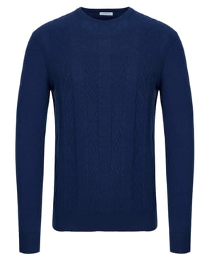 Jersey Malo Optimum de cachemir azul oscuro