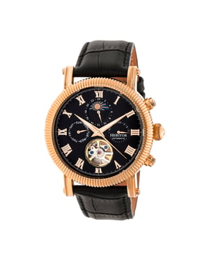 Reloj Heritor Automático Winston Semi-Esqueleto con Correa de Piel