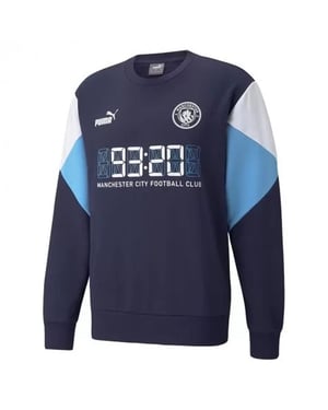 Puma Manchester City Football Club de manga larga Sweaters para hombres de la tripulación 764522 03
