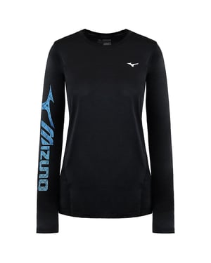 Camiseta Mizuno Impulse Core Graphic Hombre Negra