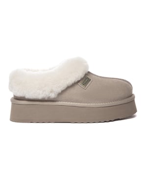EVER AU Mujer Pantuflas De Piel - Topknot