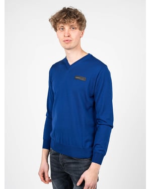 Plein Sport Suéter Merino del hombre azul