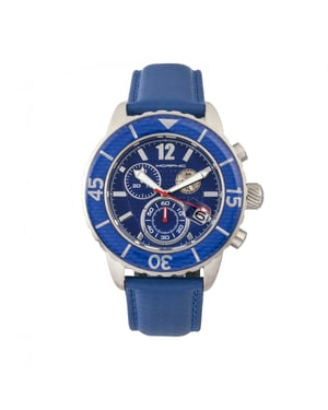 Reloj con correa de cuero y cronógrafo Morphic serie M51 con fecha