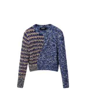 Suéter de punto azul para mujer Desigual