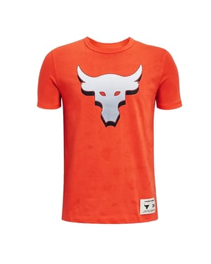 Camiseta Under Armour Project Rock SMS Naranja Niño