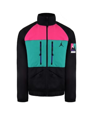 Nike Jordan manga larga cremallera negro para hombres invernal chaqueta utilitarias ct3380 010