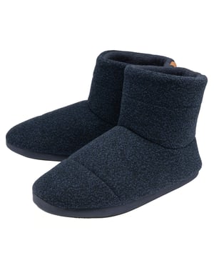 Pantuflas de bota de interior para hombre | Dunlop | Espuma con memoria | Hogar Casa Dormitorio | Suela dura | Gran regalo para él - Azul marino