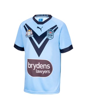Camiseta de rugby Puma NSW Blues Replica Jersey Manga Corta Azul Niño 766225 01