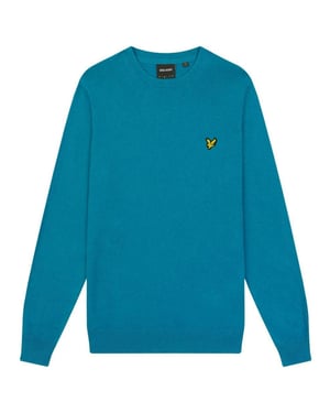 Jersey azul informal con logotipo de la marca Lyle & Scott
