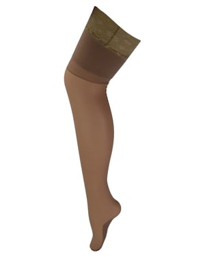 Medias con costuras transparentes para mujer | Sock Snob | Brillantes | Costura trasera | Cintura alta - Nude / Nude