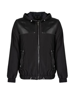 Les Hommes Chaqueta Windbreaker del hombre negro