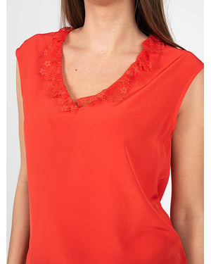 Pinko Top Abbuffato 1 de mujer rojo