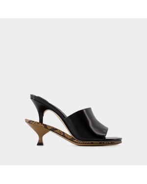 Sandalias Les Doubles Mules - Jacquemus - Piel - Negro