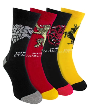 4 pares de calcetines para hombre de Juego de Tronos | Calcetines de la Casa del Dragón GOT - Surtido